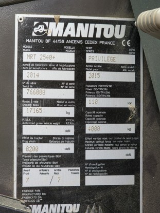 MANITOU MRT 2540 + PRIVILEGE [9]